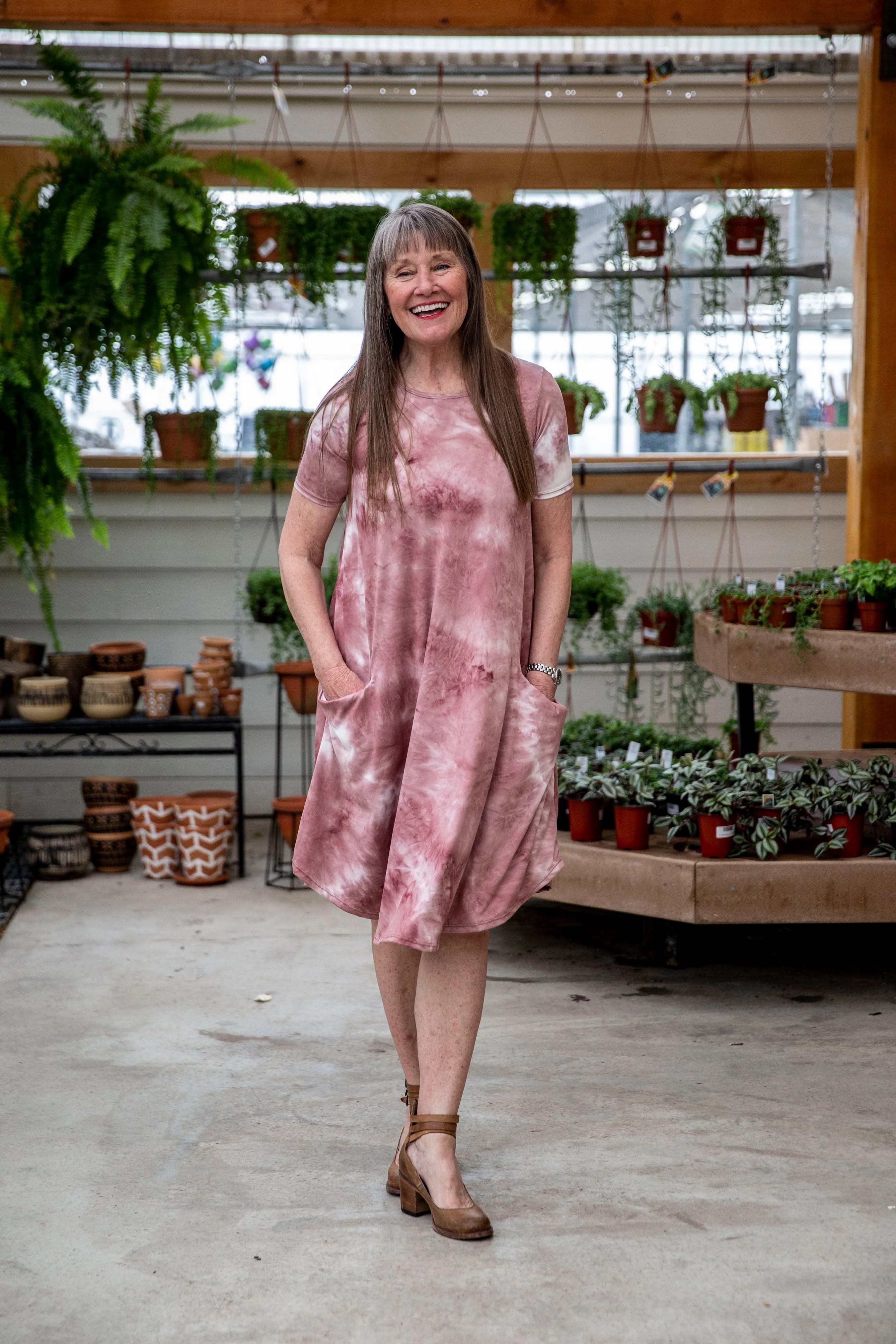 April Dress Blush Tie Dye