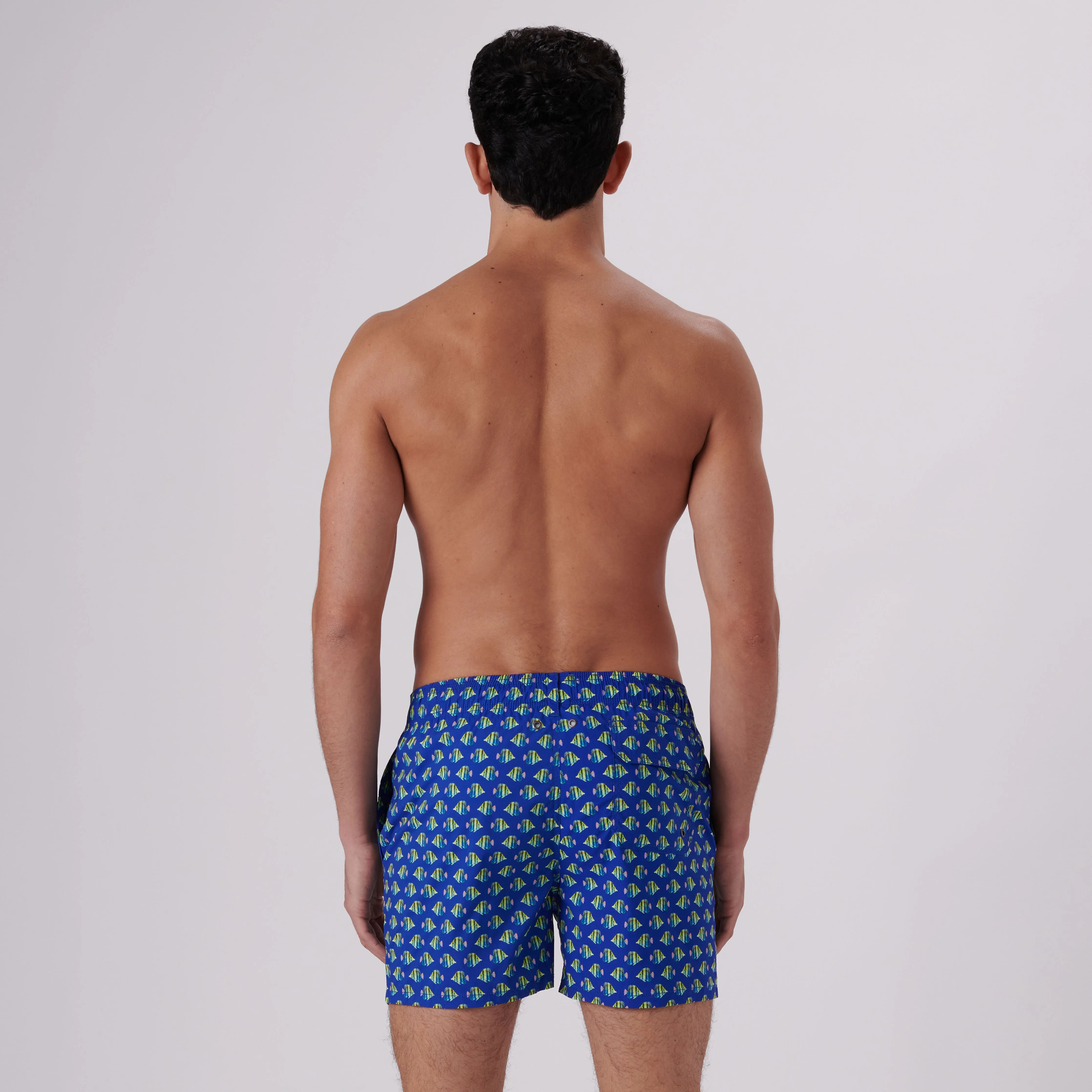 Archer Striped Fish Swim Trunks