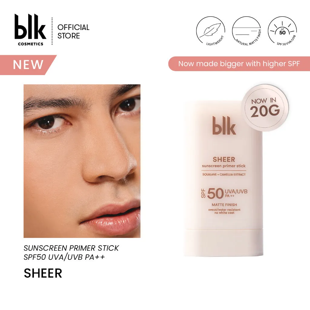 BLK Cosmetics Sheer Sunscreen Primer Stick SPF50 PA  