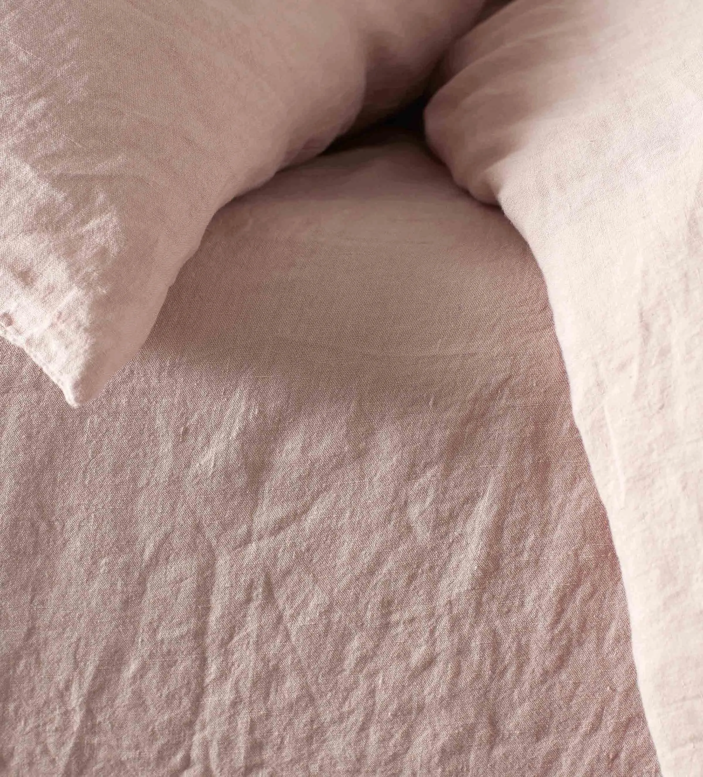 Blush Pink 100% Linen Bed Linen