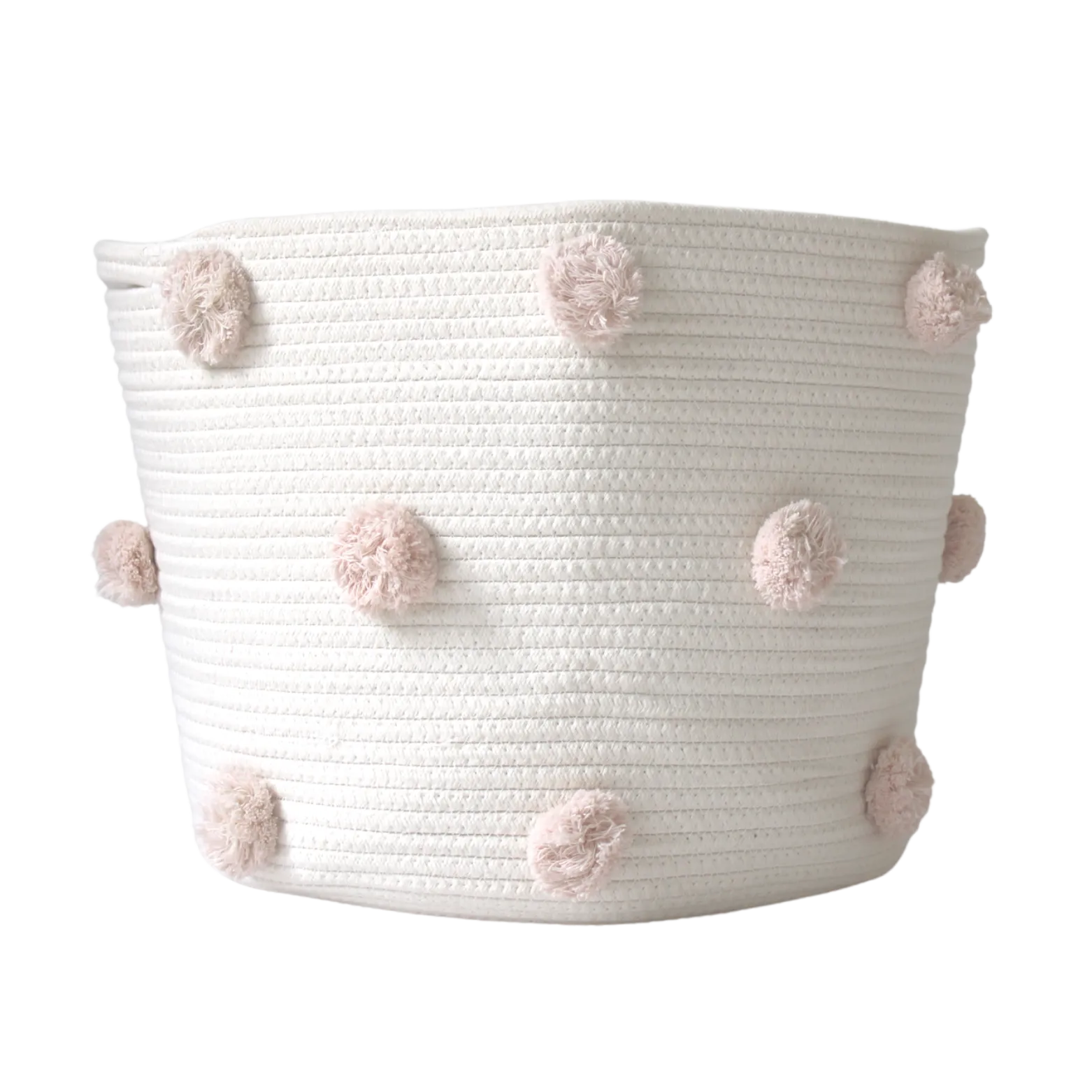 Blush Pom Basket - Large