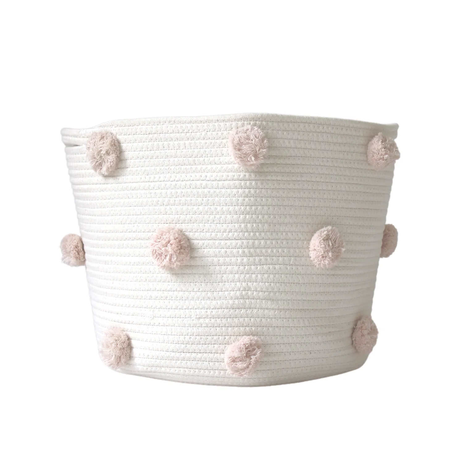 Blush Pom Basket - Large