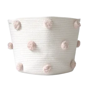 Blush Pom Basket - Large