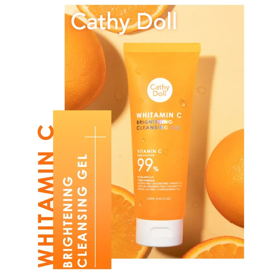 Cathy Doll Vit C Brightening Cleansing Gel 120ml 99% Vit-C (Thai)