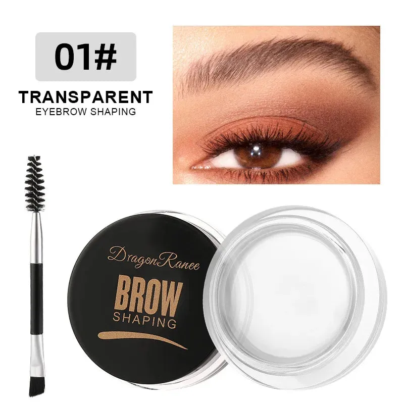 FLYTONN-3D Wild Eyebrow Gel Wax Brow Styling Soap Waterproof Long Lasting Tint Eyebrows Enhancers Brows White Brown Makeup Cosmetic Tool