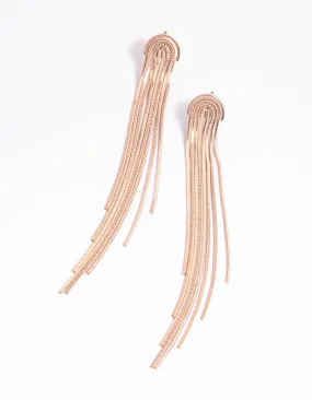 Rose Gold Waterfall Drop Earrings