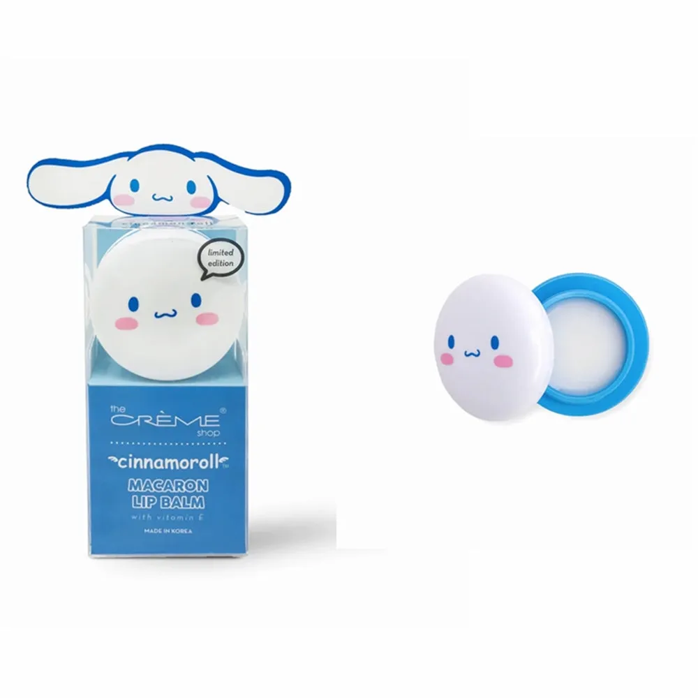 Sanrio Cinnamoroll Macaron Lip Balm in a Display Box-Peach Mousse -Vitamin E   Shea Butter