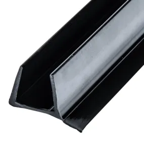 Shower Door Black Dual Durometer PVC Seal and Wipe - 95" Long