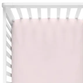 Solid Blush Bamboo Knit Crib Sheet