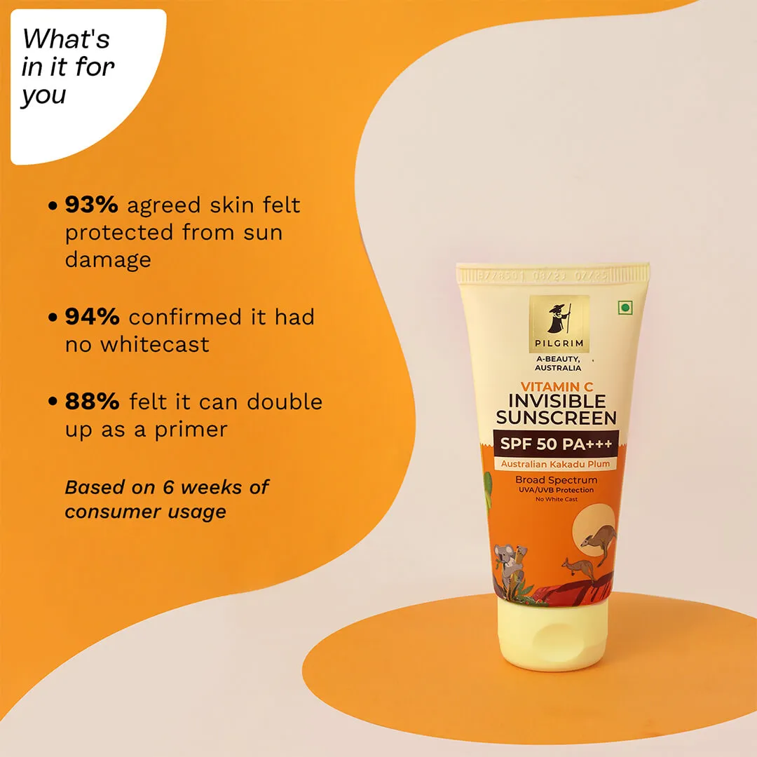 VITAMIN C Invisible Sunscreen SPF 50 PA    Australian Kakadu Plum